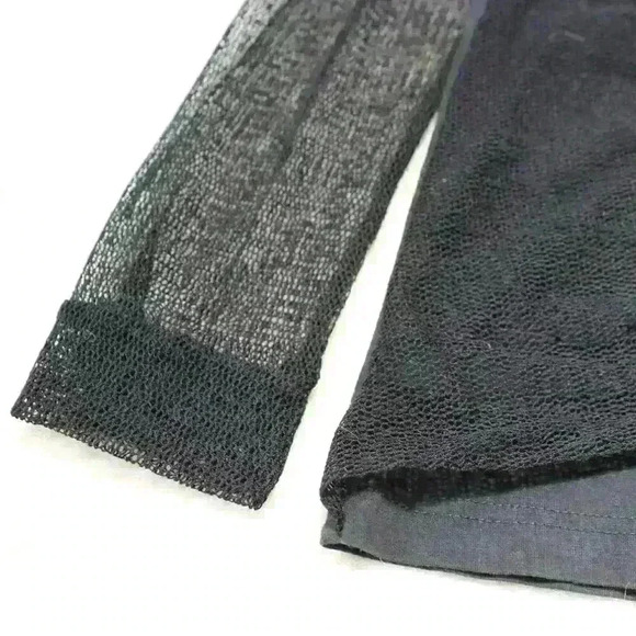 VINTAGE Jean Jones Black Mesh Sleeves Punk Rock Emo Top Women Small - Picture 8 of 8